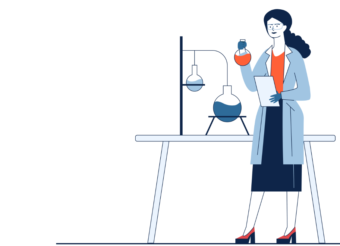 Woman in Science Lab 