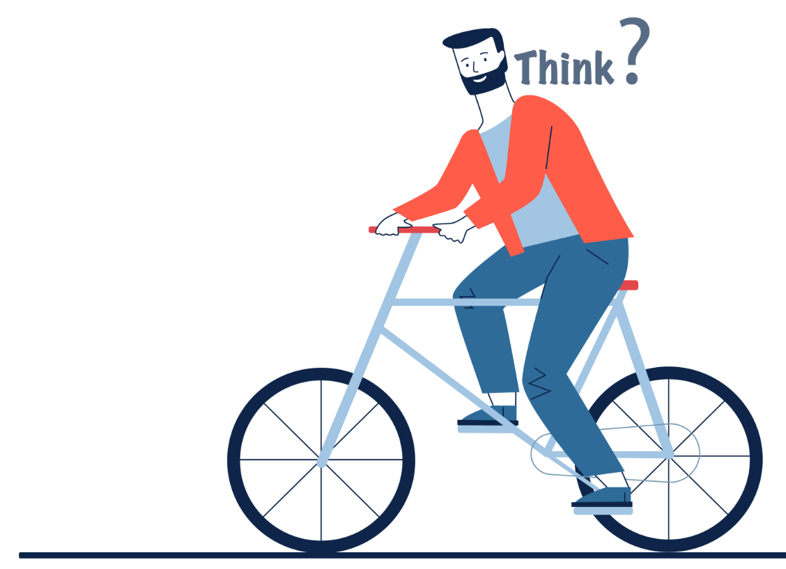Boy Thinking While Cycling