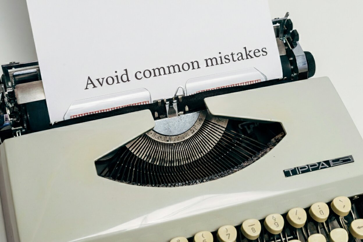 typewriter printing avoid common mistakes